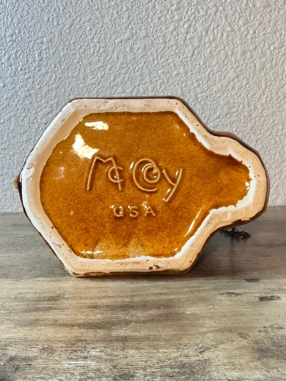 Vintage McCoy Brown Glazed Wishing Well Planter | USA Pottery